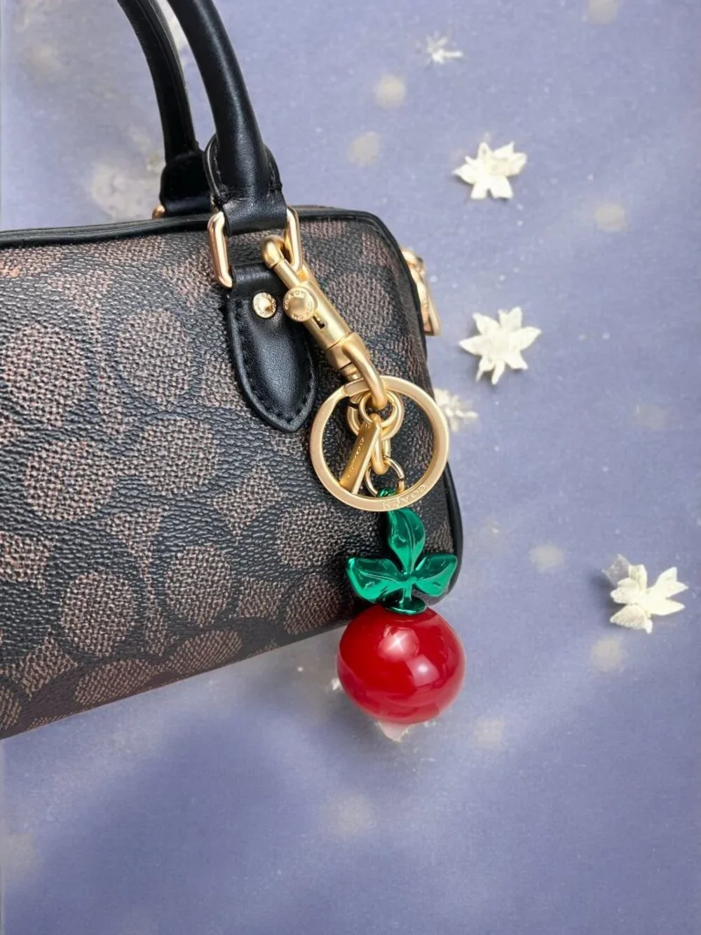 🌸Coach Red and Green Keychain
